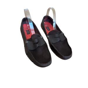 SWIMS Men’s Boat Shoes Brown Rubber And Mesh Penny Loafers Size 8 Slip On Water